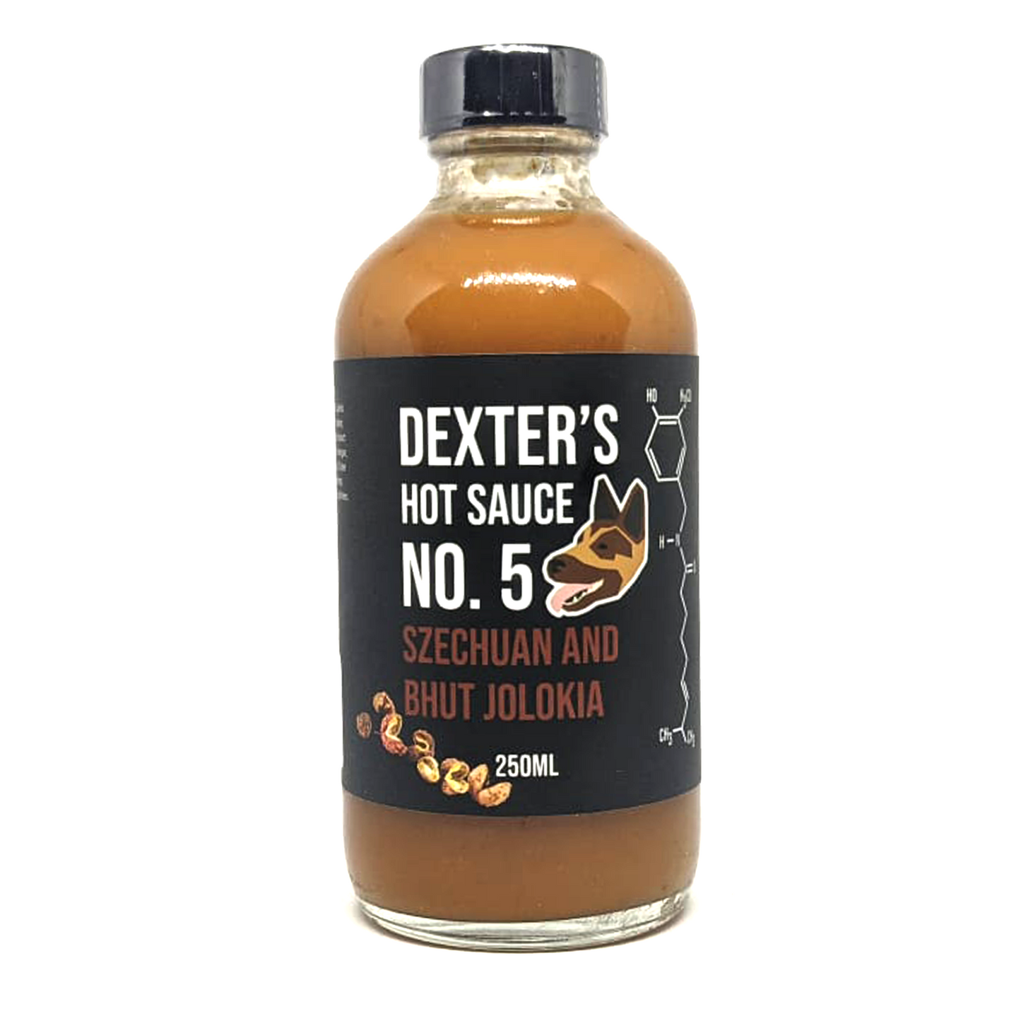 Dexter's Szechuan and Bhut Jolokia Hot Sauce 250ml