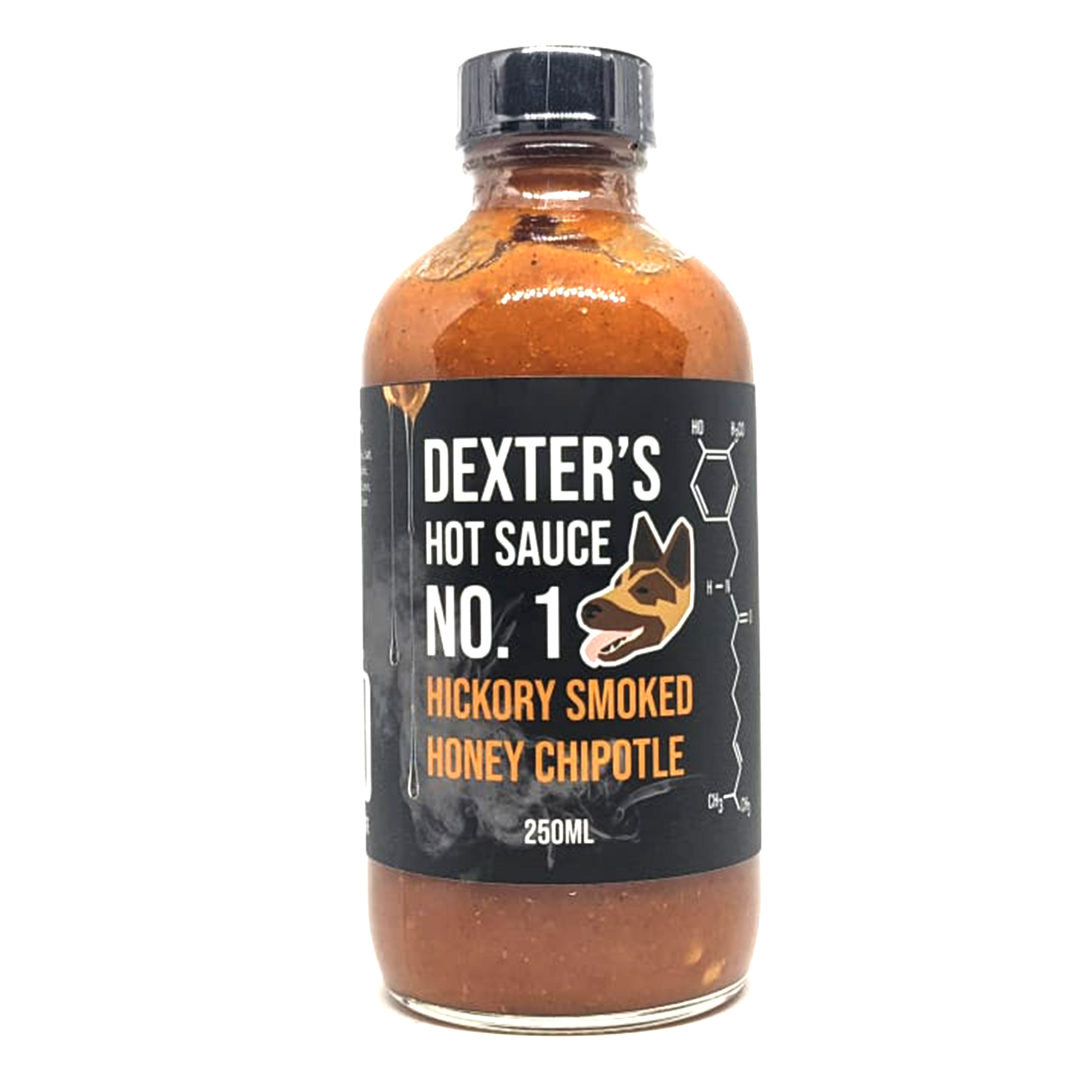 Dexter's Hickory Smoked Honey Chipotle Hot Sauce 250ml