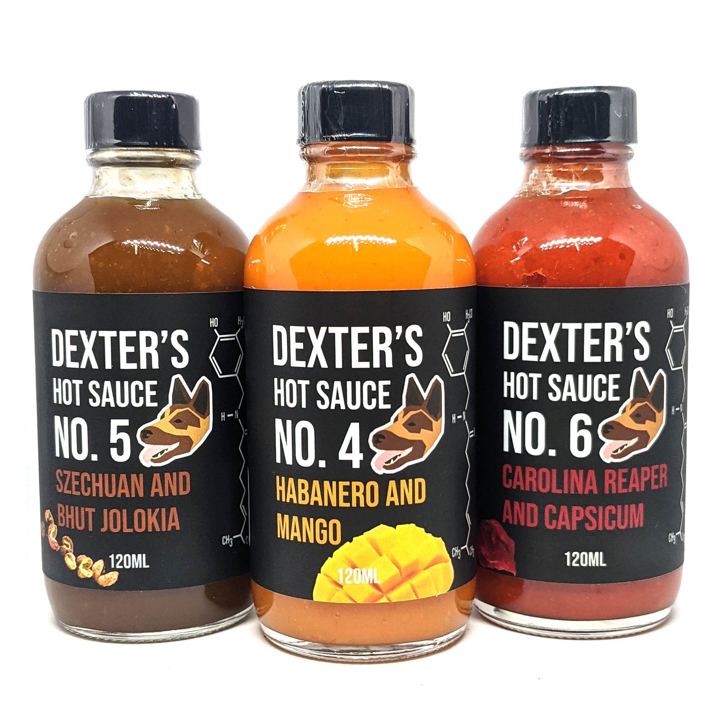 Dexter's Hot Pack 3 Sauces